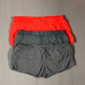 Three pair of Hurley shorts